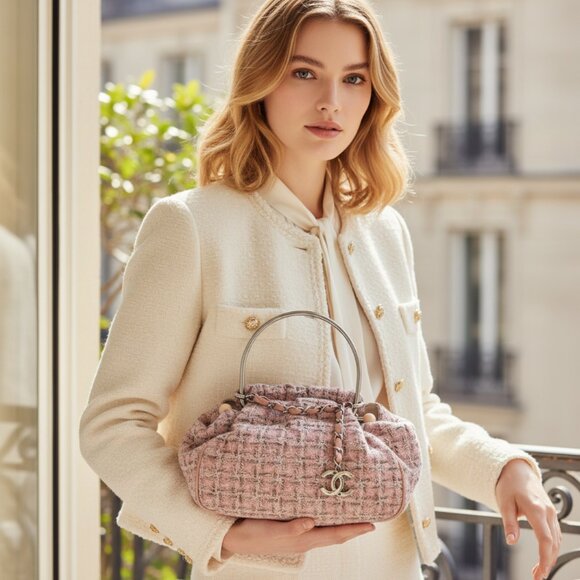 Chanel Tweed Boucle Top Handle Bag - Picture 4 of 16